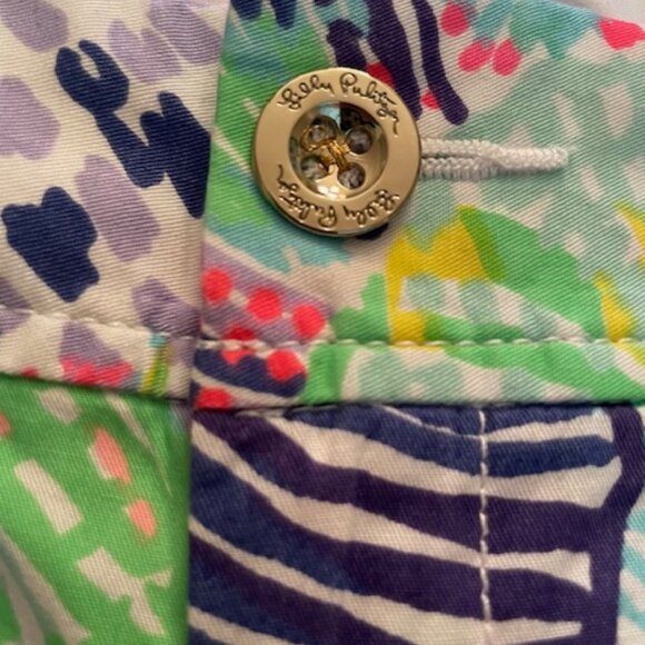 Lilly Pulitzer NWT 100% Cotton Callahan Shorts Roar of the Seas New Size 0 - Picture 6 of 6
